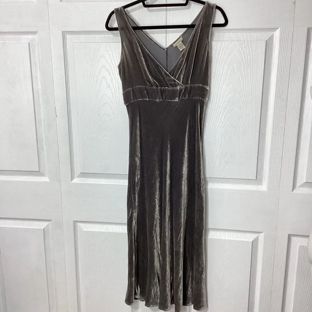 Putumayo Velour Dress Rayon Silk Tank Dress Gray Size 6